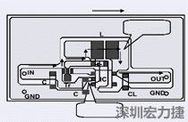 圖2：升壓電路的PCB設(shè)計(jì)示例。
