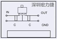圖3：降壓電路的PCB設(shè)計(jì)示例。