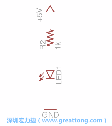 如圖所示放置一個開關(guān)（switch）、10K電阻器（10k resistor）和0.1μF的電容（0.1μF capacitor），并把開關(guān)的一端連到接地端上。