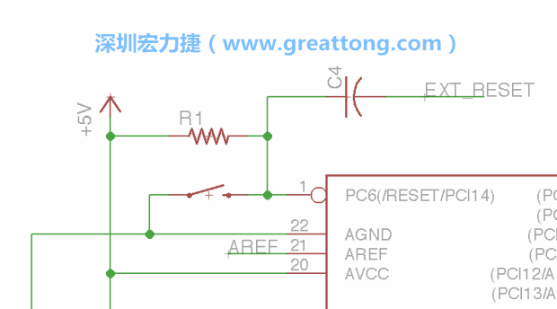 很多PCB設(shè)計者的設(shè)計不符合人體工學(xué)，他們使用很小的按鈕、不方便的元件配置和難以解讀的標(biāo)簽，千萬不要變成這樣！這次我們的設(shè)計有一個大小合適的重置按鈕（reset button）和可以清楚辨認是否已經(jīng)接上電源的LED指示燈。