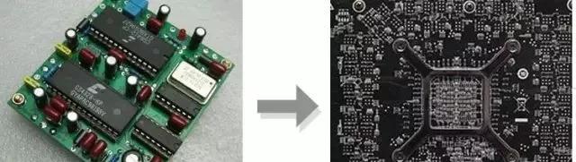PCBA元器件由大變小，由稀疏到密集的變化趨勢