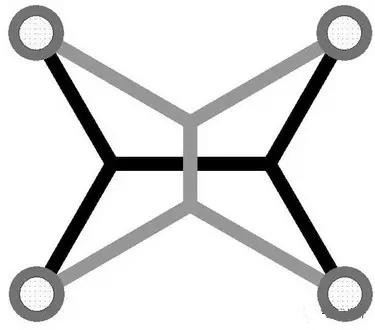 灰色Steiner樹不是最優(yōu)的，但黑色Steiner樹是最優(yōu)的。